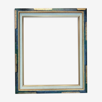 Contemporary gold and green blue frame