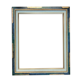 Contemporary gold and green blue frame