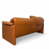 Maralunga Cassina style sofa in tan leather