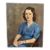 Signed portrait of a woman
