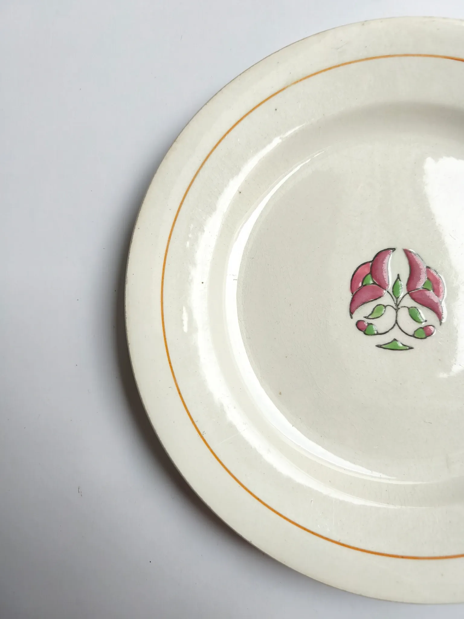 Iron earth plate Salins model without worry old cream flowers