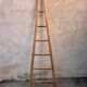 Wooden triangular ladder