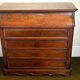 Commode de toilette XIX e s en noyer et marbre style Louis Philippe 