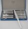 Ercuis Trianon, Rubans, 12 silver-plated table knives, excellent condition.