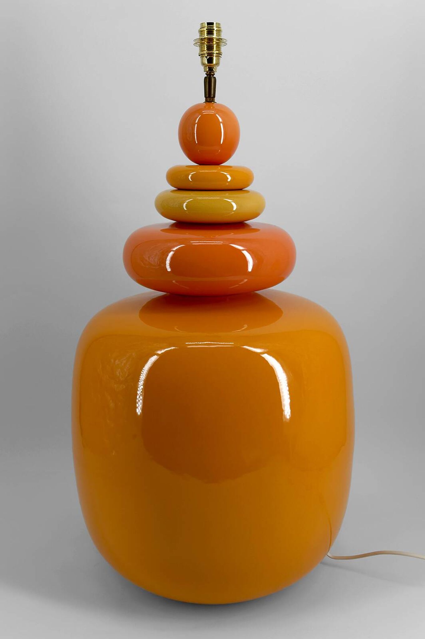 Important "Galets" ceramic lamp – Maison François Chatain, circa 1980
