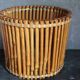 Pot cover basket Art-popular bamboo and scoubidou 50s