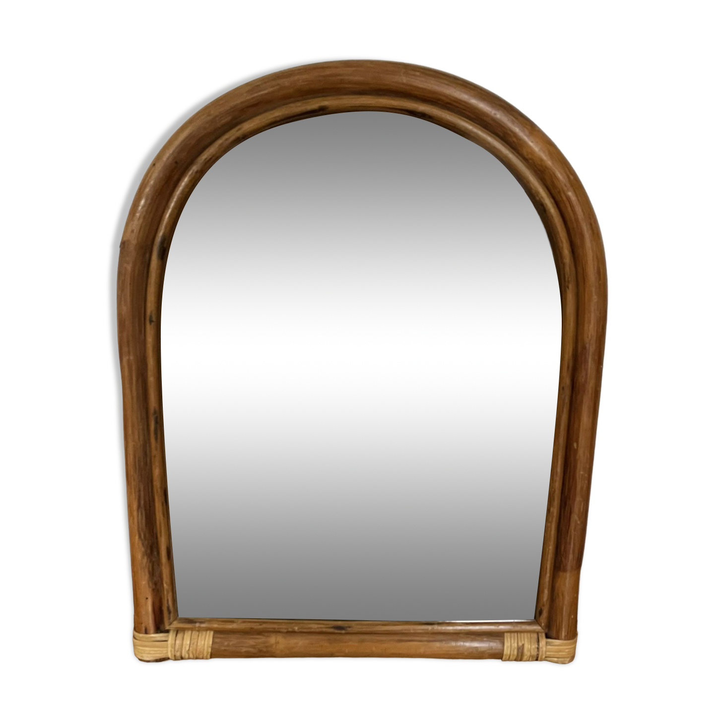 Rattan mirror