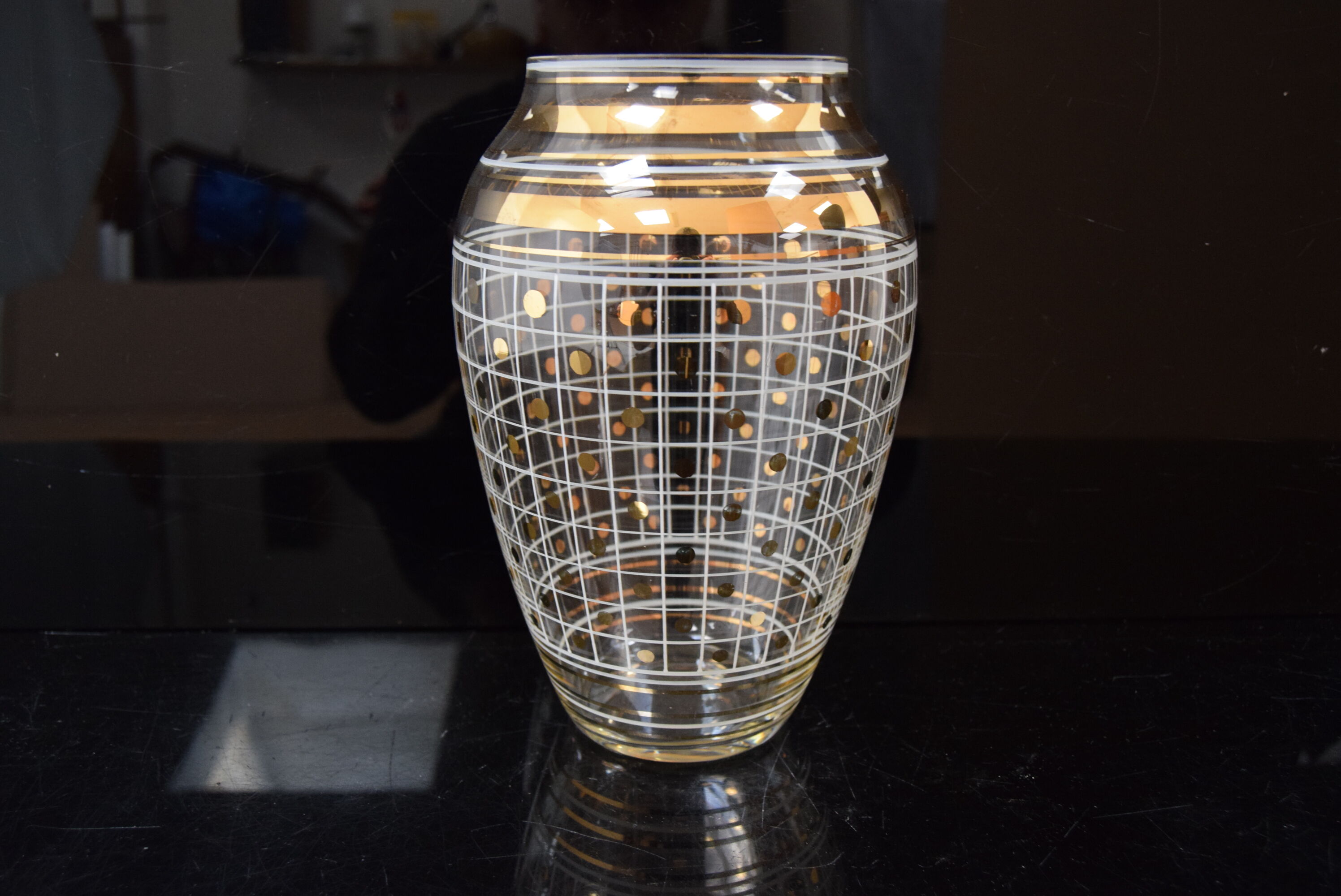 Mid-century Glass Vase,Czechoslovakia,1960'