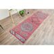1970s Turkish Oushak Handmade Wool Cotton Pink Area Rug 86x276