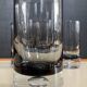 Set of 6 vintage smoked glasses with bubble feet from the 1970s.