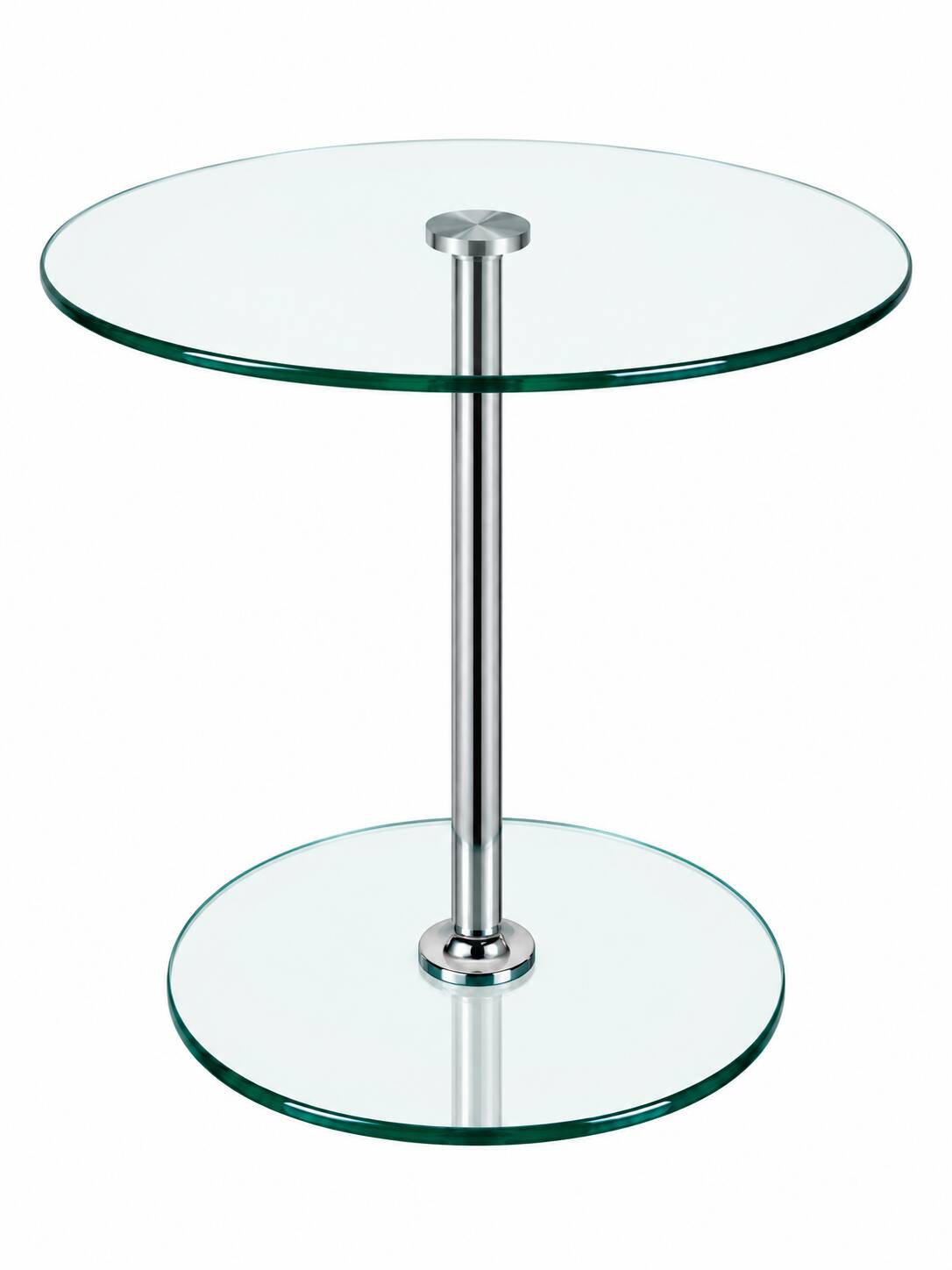 1970s 1980s Coffee Table Side Table in Chrome and Glass Space Age Design