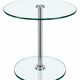1970s 1980s Coffee Table Side Table in Chrome and Glass Space Age Design