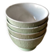 Ensemble de 4 anciens bols vert céladon -  petit déjeuner  "made  Italy"