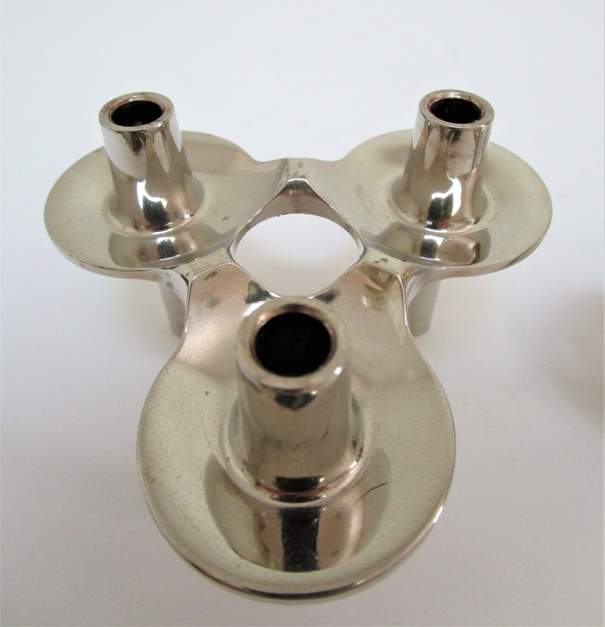 Pair of orion candle holders by fritz nagel and caesar stoffi