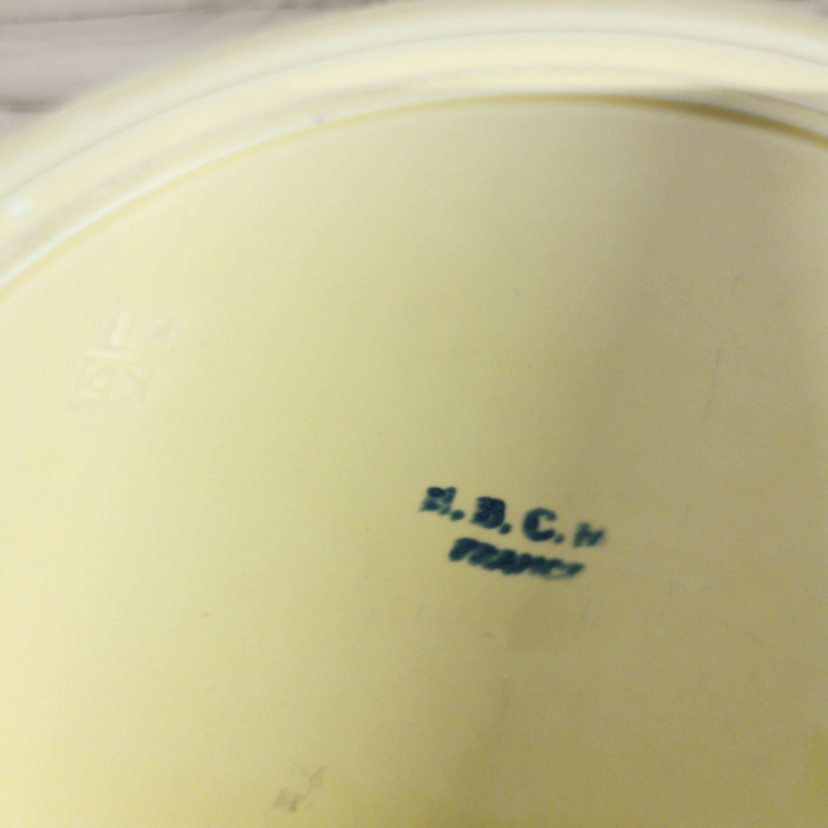 Vintage yellow round plate HBCM