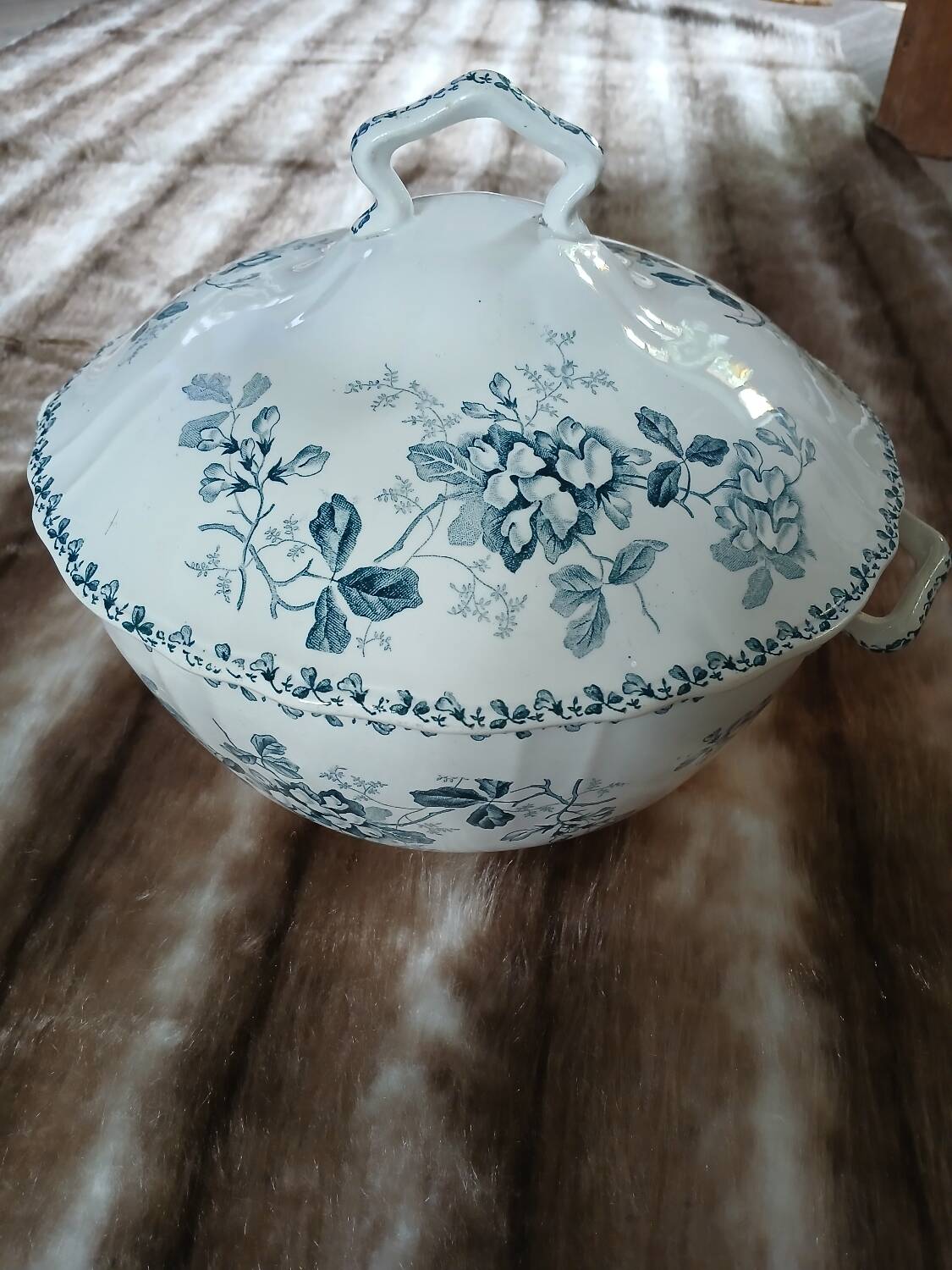 Antique soup tureen in ironstone
