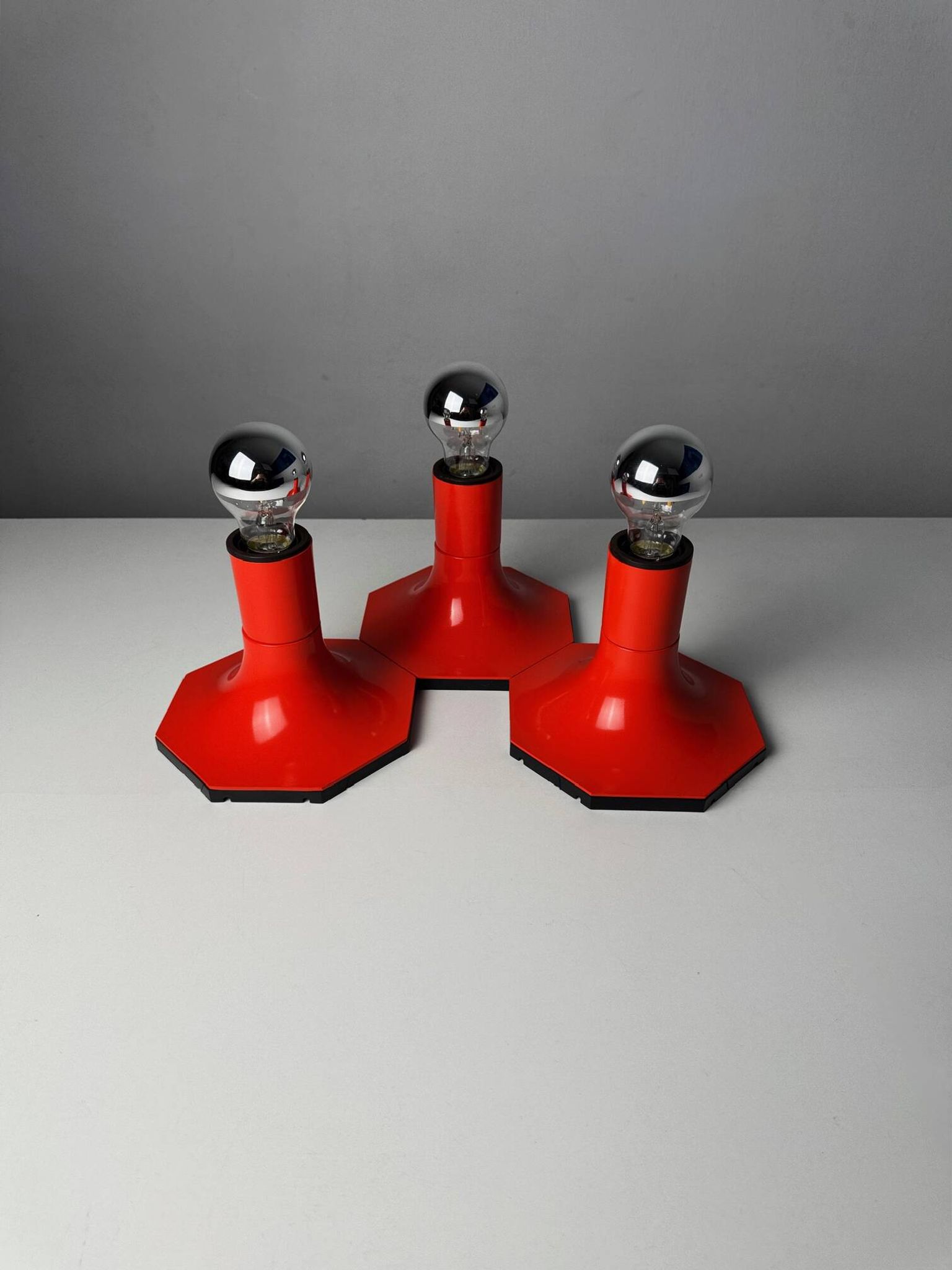 Trio of Staff Lights wall/ceiling lamps 70's, Germany