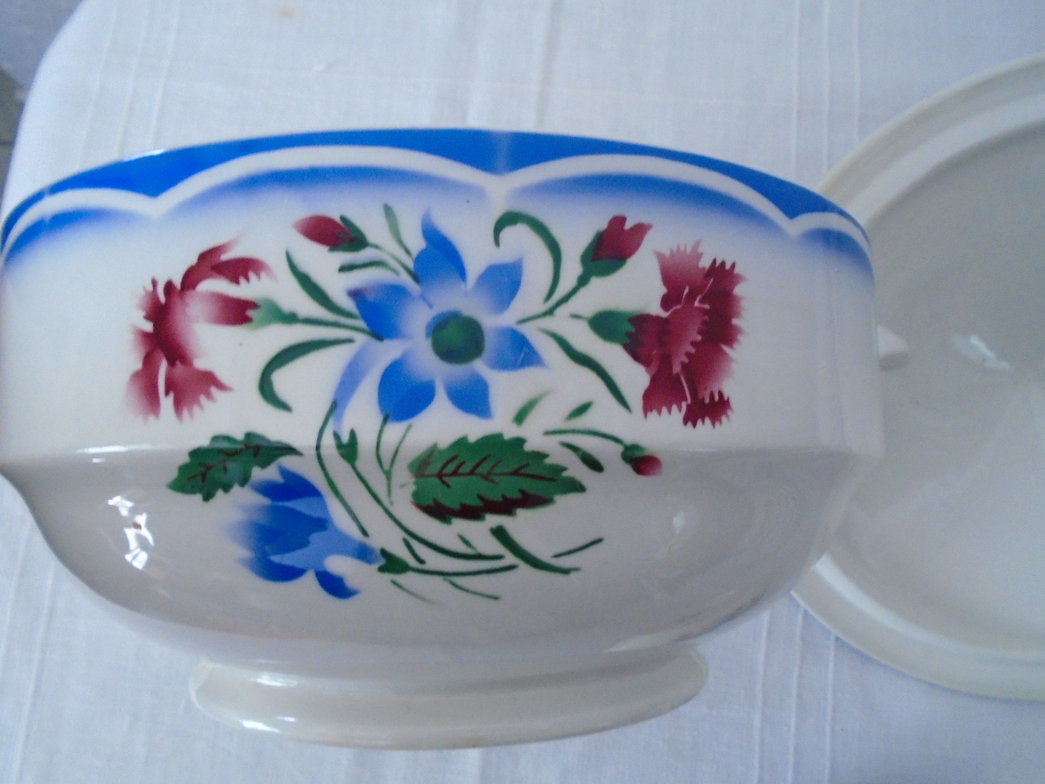 Set of 22 pieces ELORN Sarreguemines Digoin ancient faience
