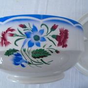 Set of 22 pieces ELORN Sarreguemines Digoin ancient faience