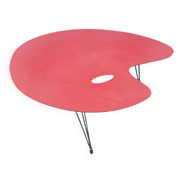Table formica palette de peintre de 1970
