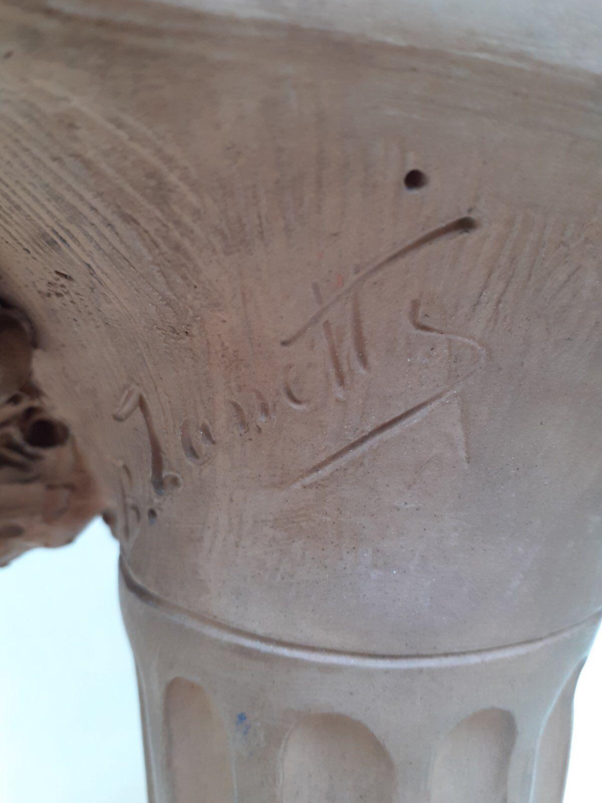 Buste de Bacchus enfant en terre cuite