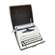 Former Scheidegger "princess matic" metal beige writing machine - vintage malle