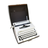 Ancienne machine à écrire Scheidegger "princess matic" métal beige avec malle vintage