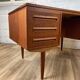 Vintage scandinavian double-sided teak desk by andreas pedersen, 60s