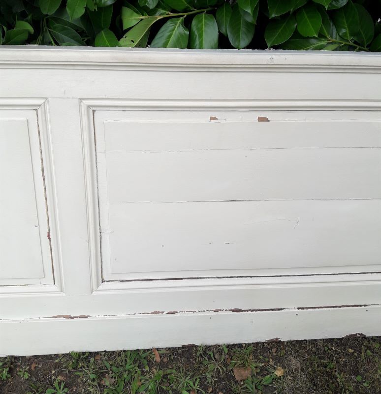 Woodwork 89x172cm painted 3 panels, 19th