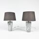 Italian Marble Table Lamps, 1980s