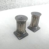 Salt and pepper in silver metal