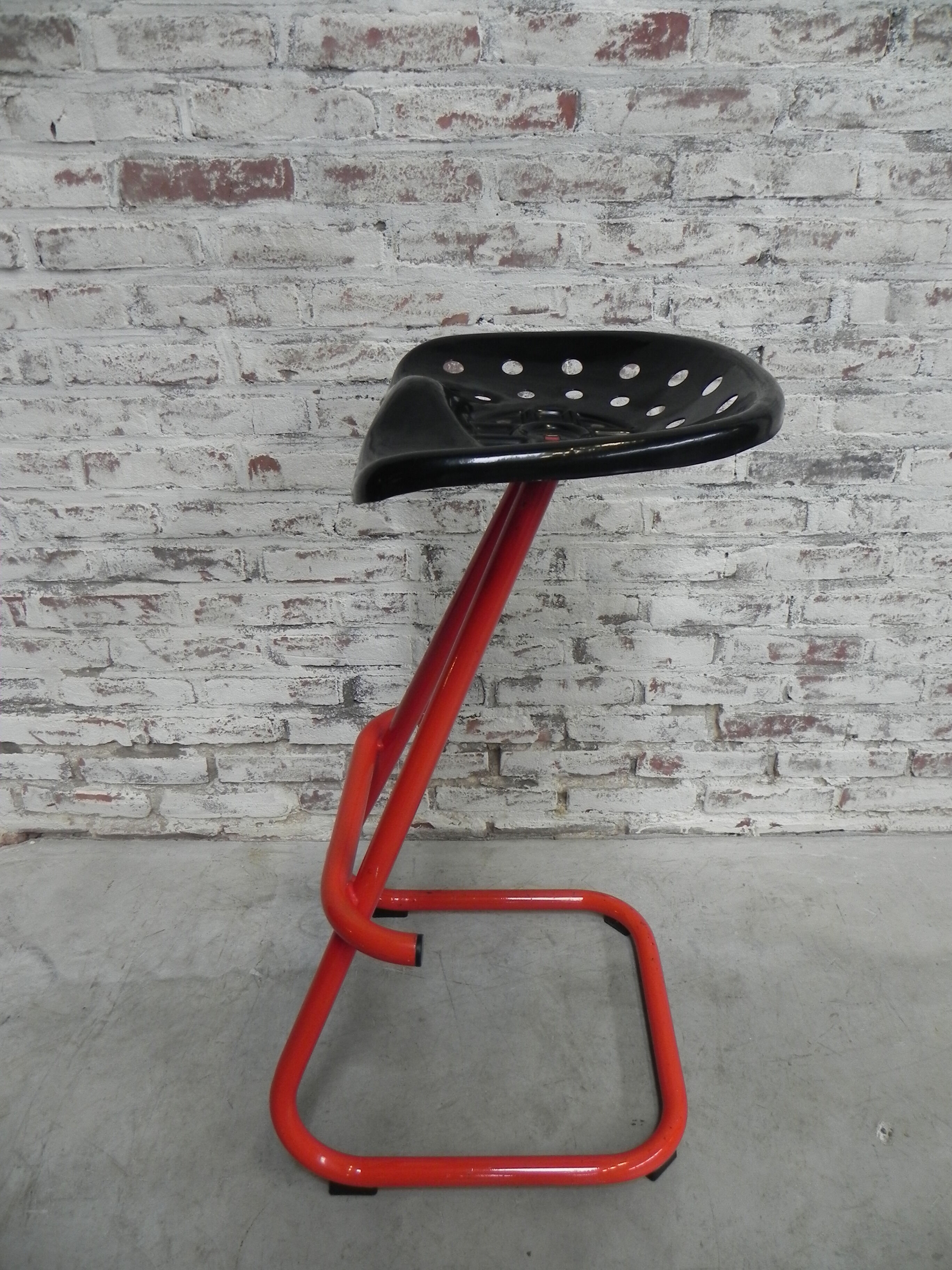 Tabouret bar vintage acier siège de tracteur