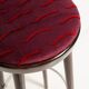 Bordeaux mid-century bar stool in velvet New Waves by Dedar, Europe, 1960s