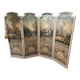 Four-panel screen from the Louis XVI period with rustic decorations.