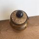 Handmade jar in blown bubbled glass Biot amber