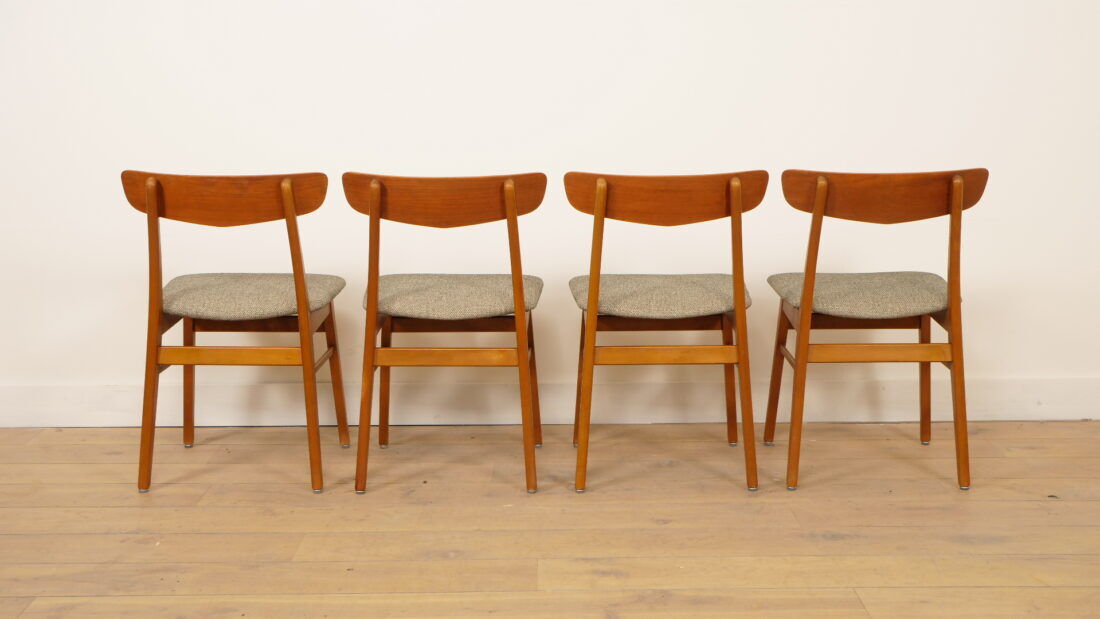 4 x dining chairs | Farstrup | Model 210 | Restored | Green