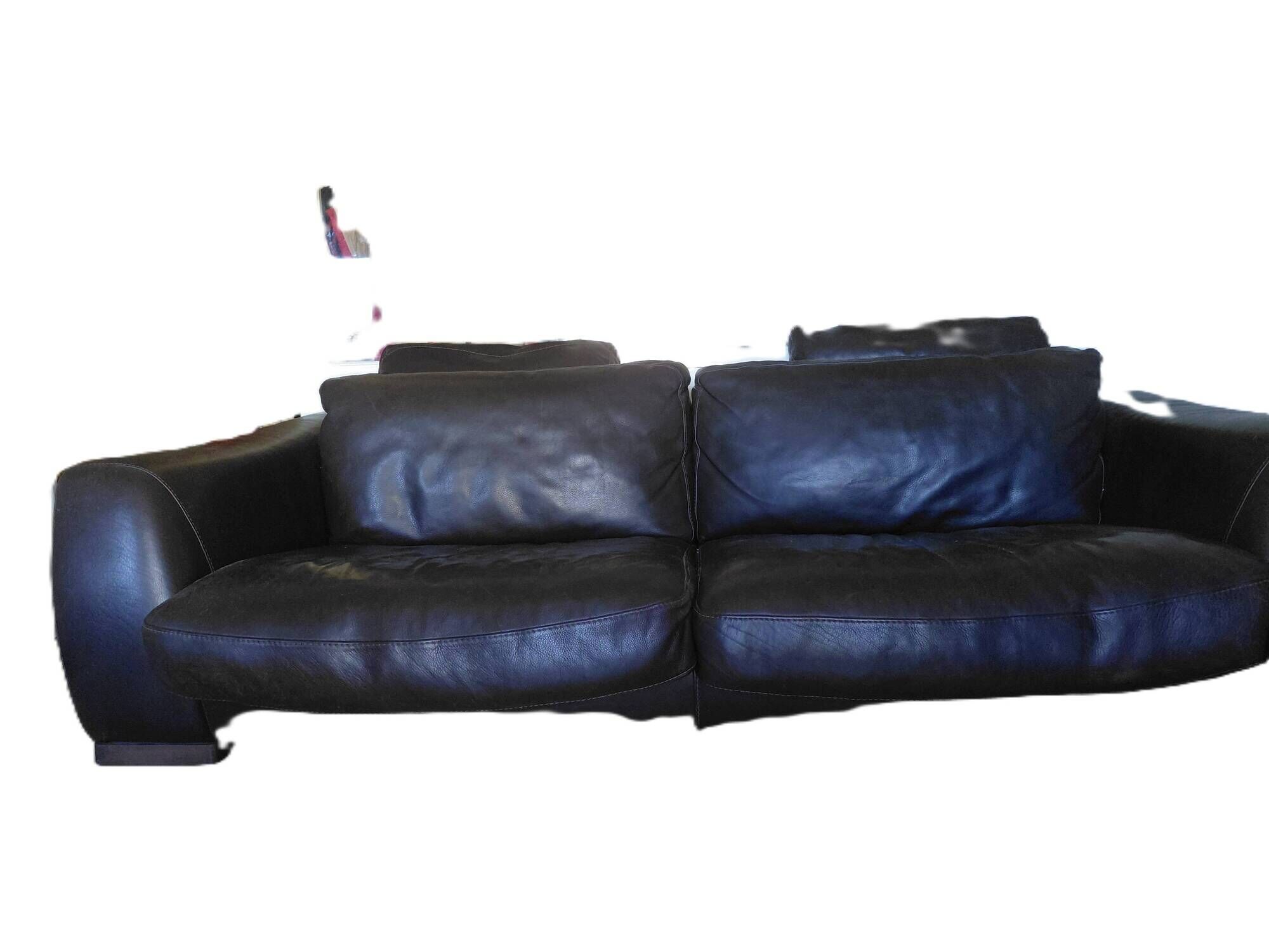 Incanto Sofa Brown Model Three-Seater Sofa with Cushions