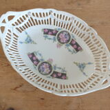 Set of 2 openwork bins or porcelain baskets circa 1920-1930