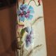 Antique Opaline Vase with Floral Decoration 1900 Art Nouveau