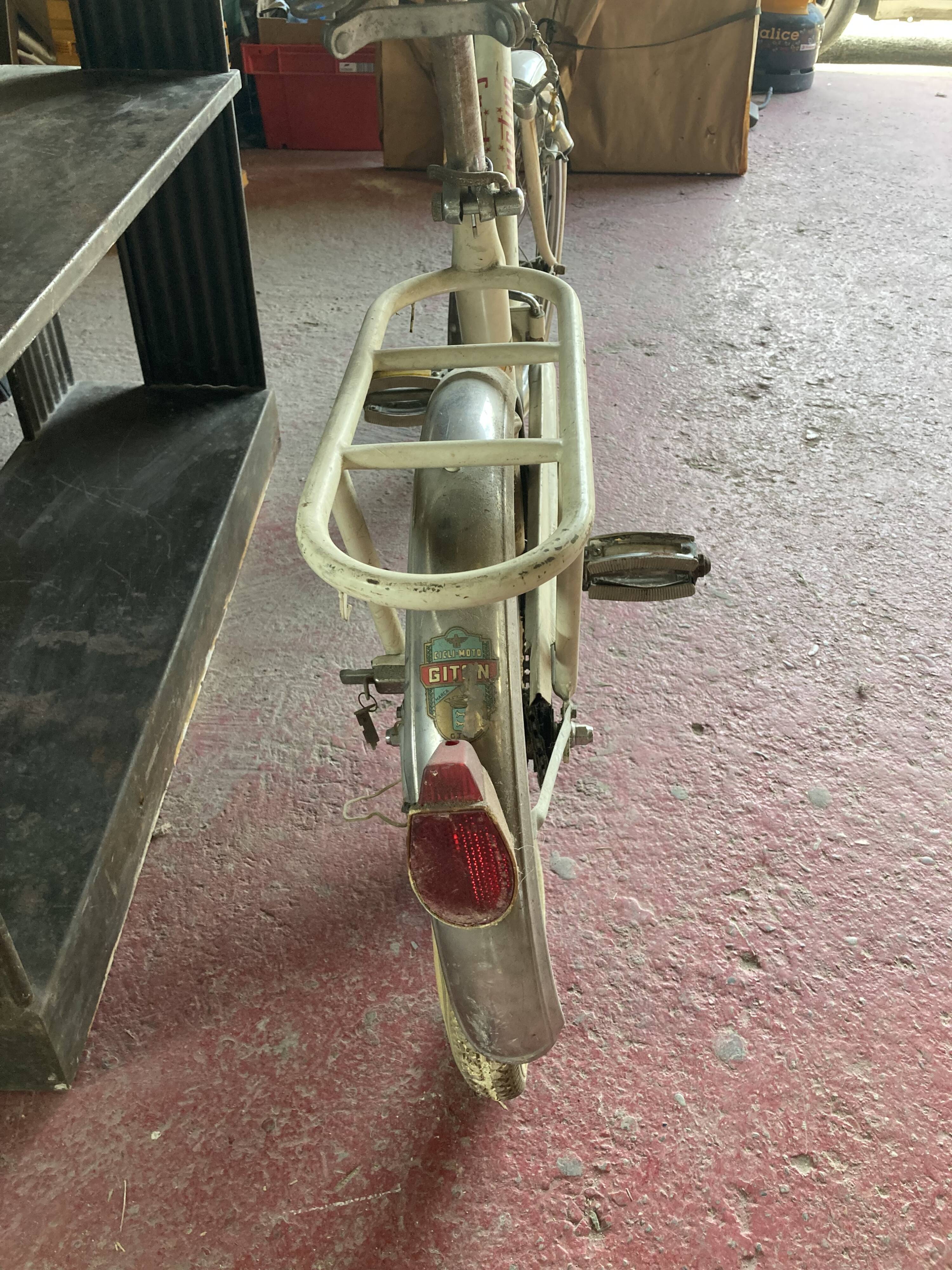 Foldable children's bike cicli motorcycle gypsy white vintage years 70