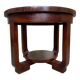Table basse, guéridon Art Déco en acajou