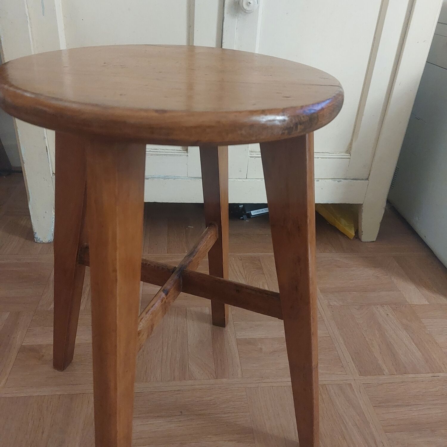 Natural wooden stool around year 60-70