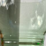 5 vintage green blown glass water glasses