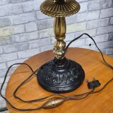 1920 Parisian lamp Leleu style brass shade 40x22 very good condition
