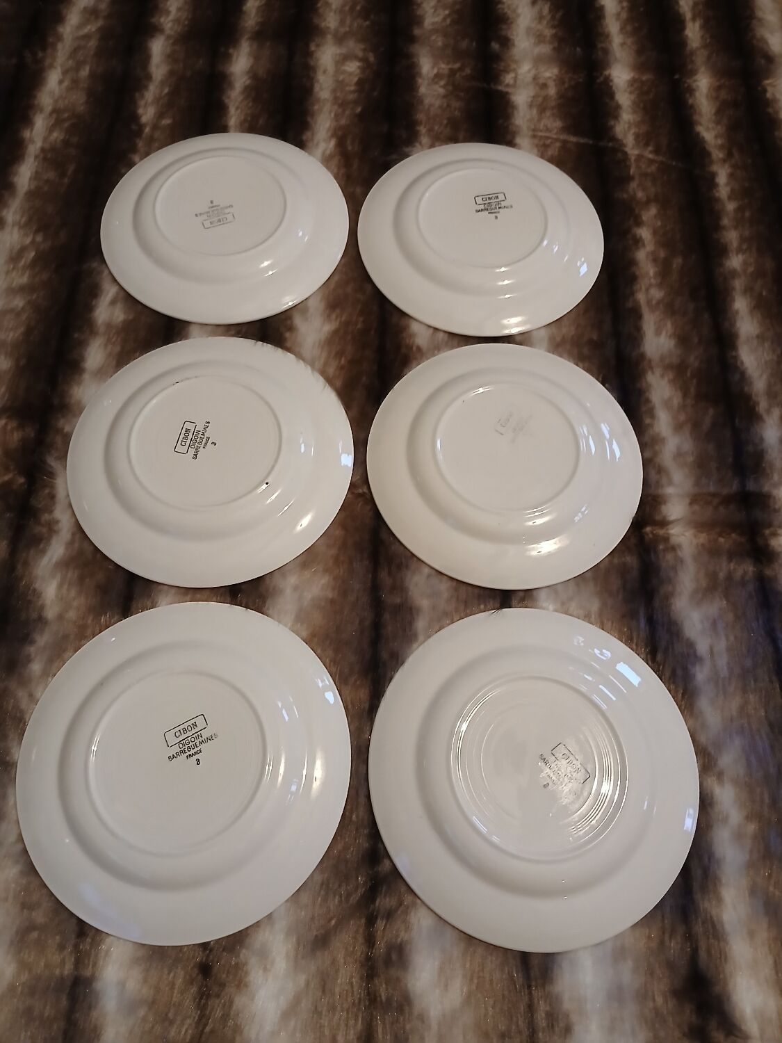 6 assiettes à dessert anciennes Digoin et Sarreguemines