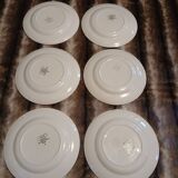 6 assiettes à dessert anciennes Digoin et Sarreguemines
