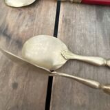 Six ice cream spoons in brass and bakelite