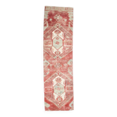 Tapis persan vintage rouge et crème