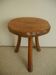vintage wooden stool brutalist decor plant stand