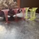 6 mouth-blown twisted glasses from 1925, Germany